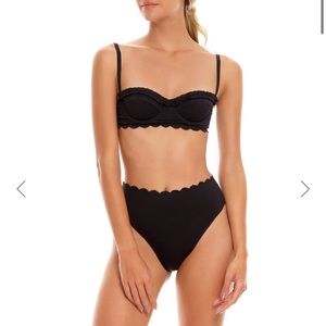 NWT Bikini Set Agua Bendita Penelope High Waist Bottom and Top Sz L Two Pieces